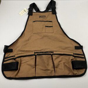 Duluth Trading Company Firehose Bib Work Apron Hammer Loops Canvas Adjustable